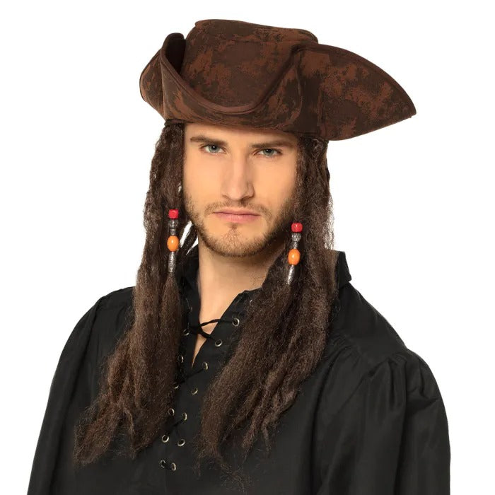 Hat with jack sparrow hair