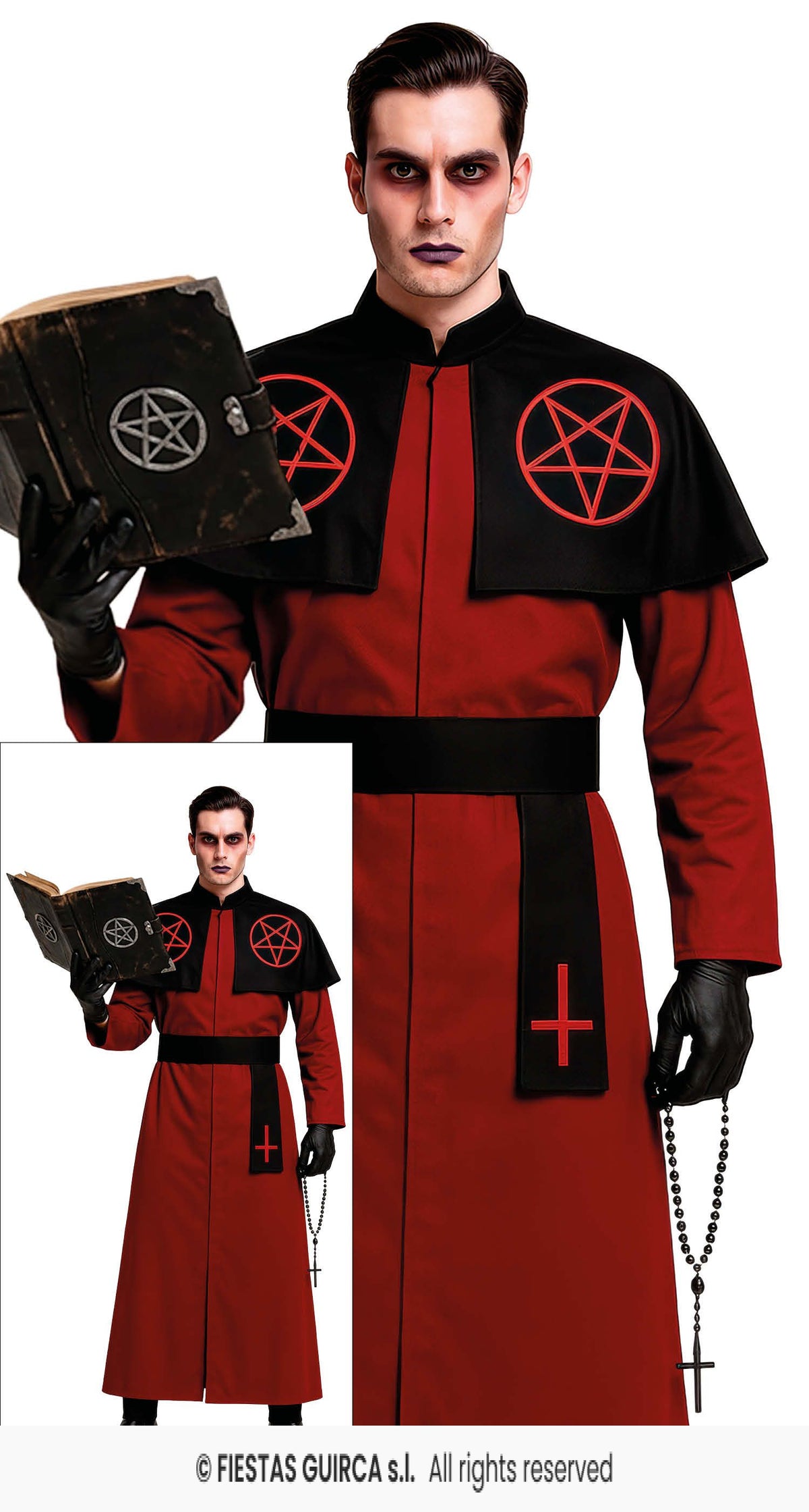 ზრდასრულის კოსტუმი SATANIC CARDINAL, 52 – 54 (L)