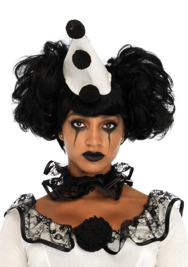 Black and white clown costume Piero