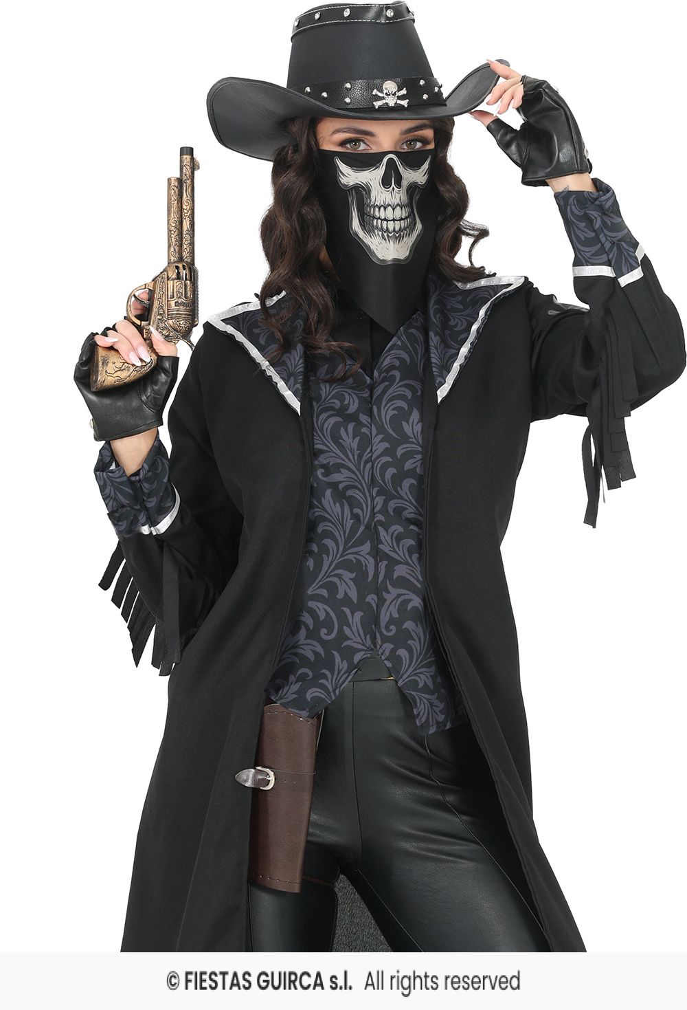 გოთი cowgirl კოსტუმი ზრდასრულისთვის