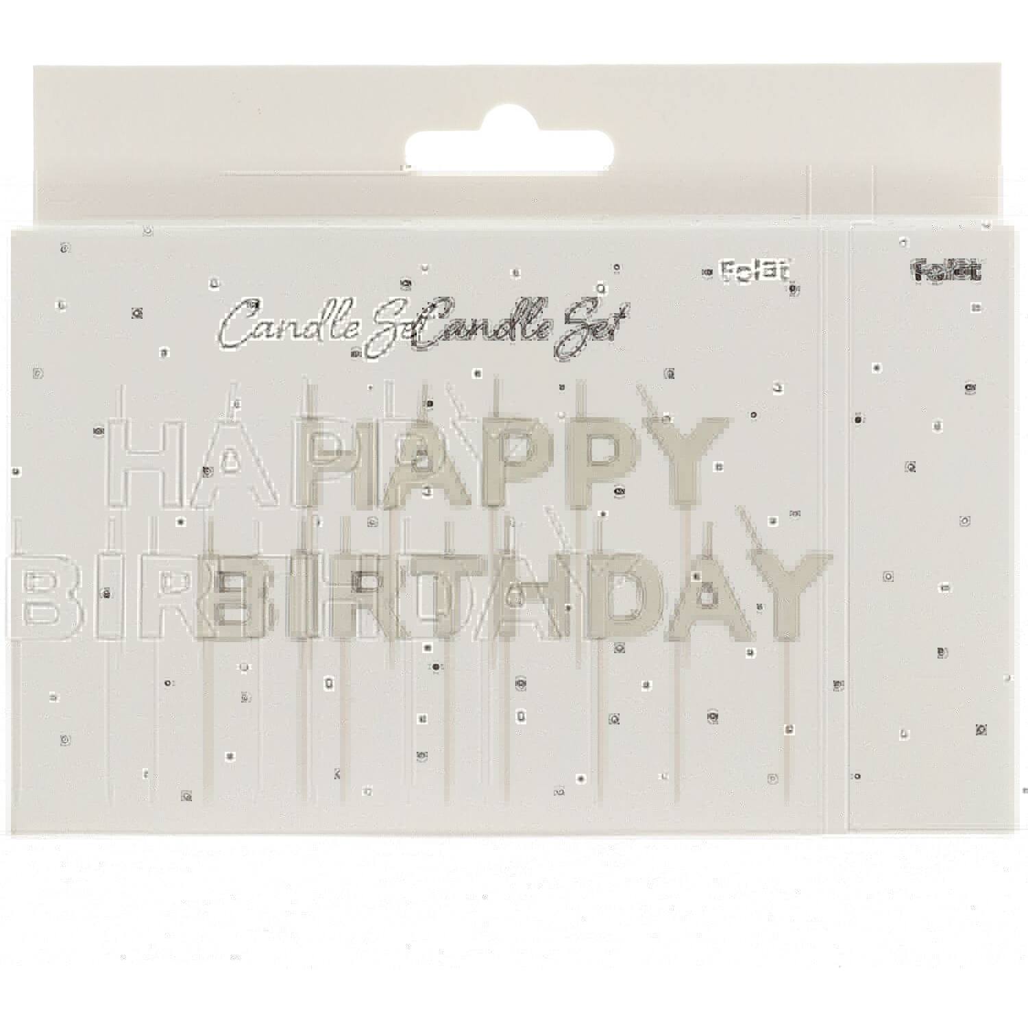 სანთელი ვერცხლისფერი ასოებით