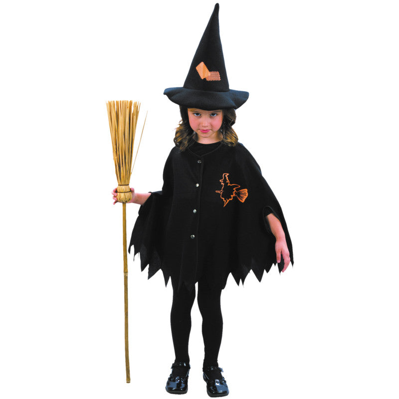 Little witch costume 3-4 years (poncho and hat)