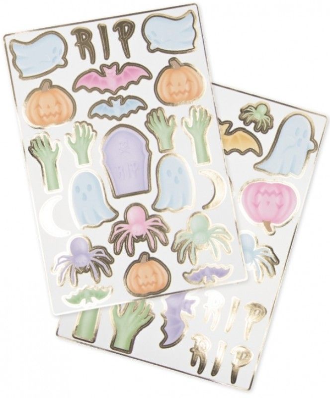 Halloween stickers in pastel color 40 pcs
