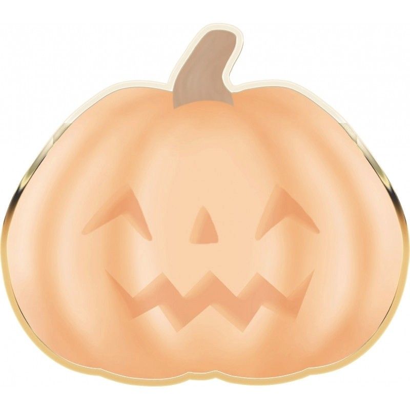 Pumpkin-shaped paper plate pastel 8 pcs 23 cm