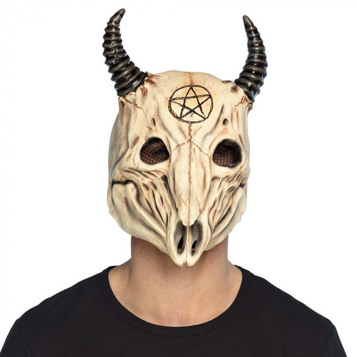 Latex full face mask ram skull