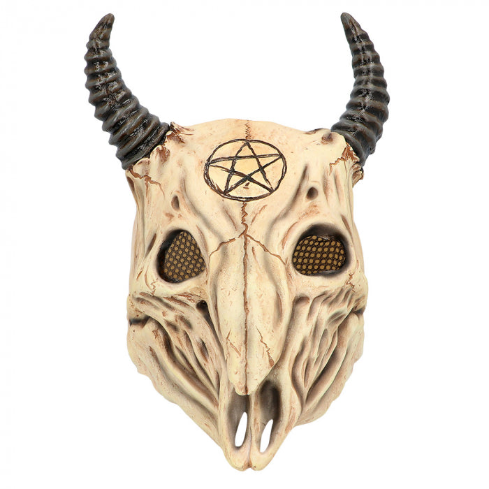 Latex full face mask ram skull