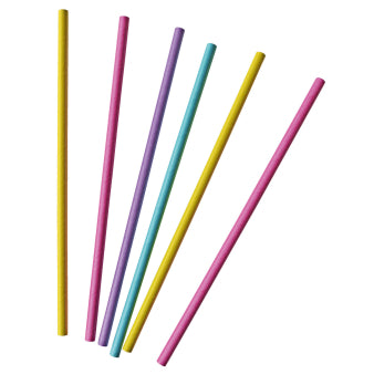 Straw in neon colors 30 cm 19.7 cm