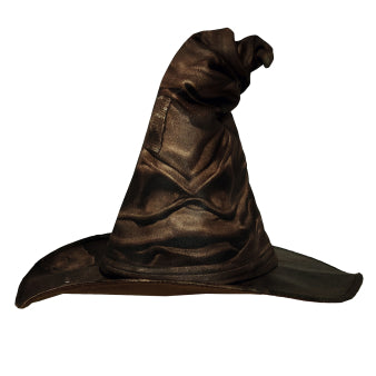 Sorcerer's hat with folds brown