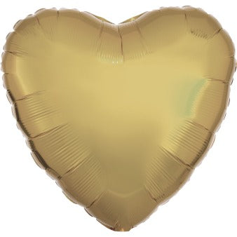 Foiled heart with silk sheen 43cm