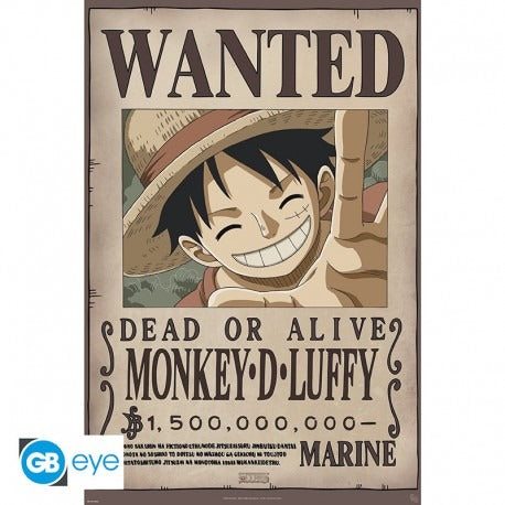 ONE PIECE - პოსტერი - Wanted Luffy New 2 91,5x61 სმ