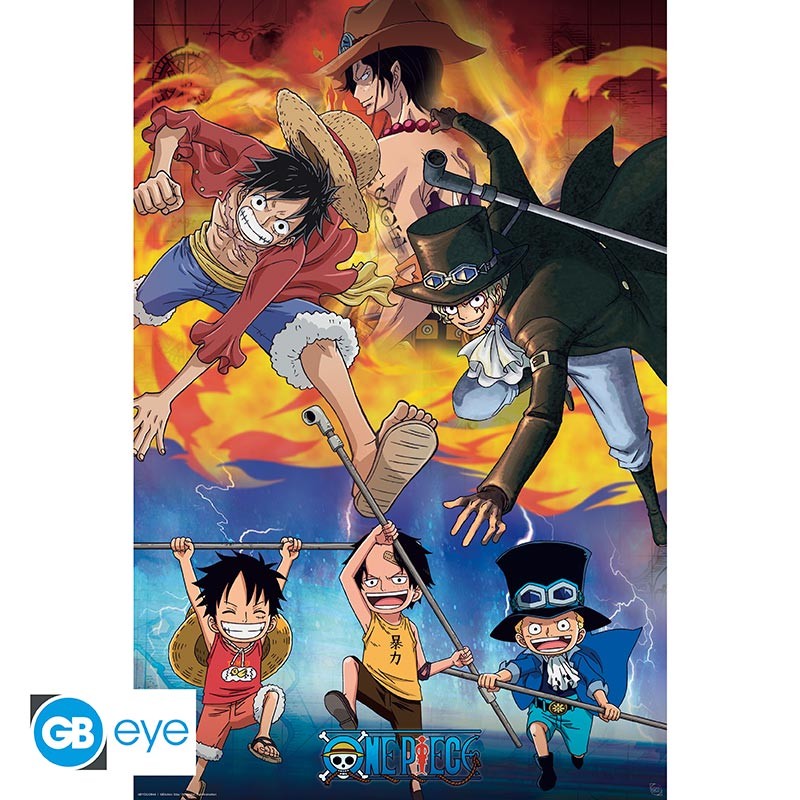 ONE PIECE - poster "Ace Sabo Luffy" 91.5x61 cm