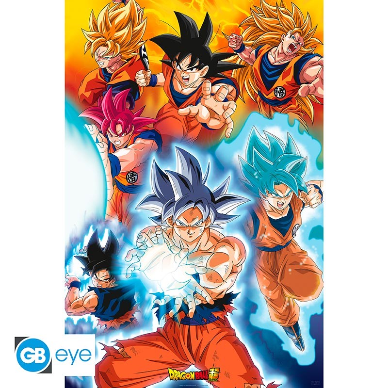 DRAGON BALL SUPER - პოსტერი - "Goku's transformations" 91.5x61 სმ