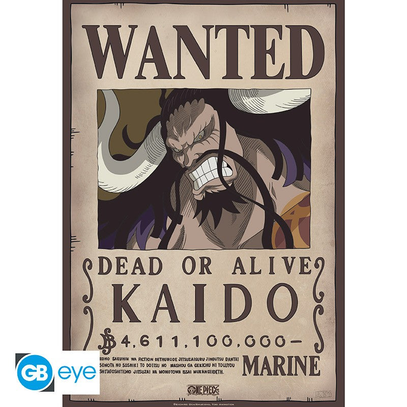 ONE PIECE - poster "Wanted Kaido" 52x35 cm