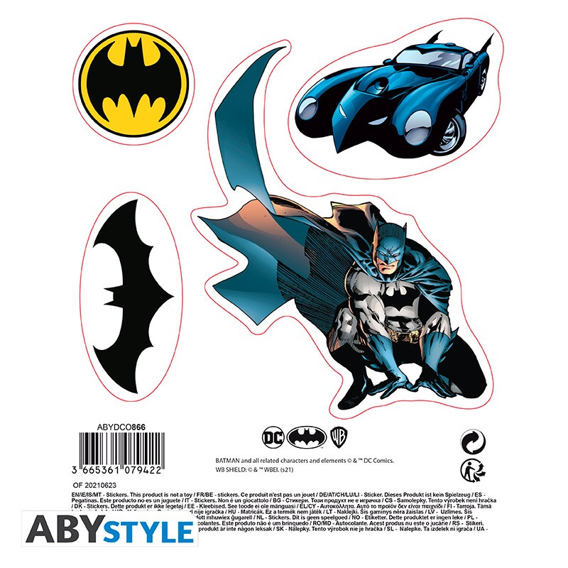 DC COMICS - Batman sticker set - 16x11cm/ 2 sheets