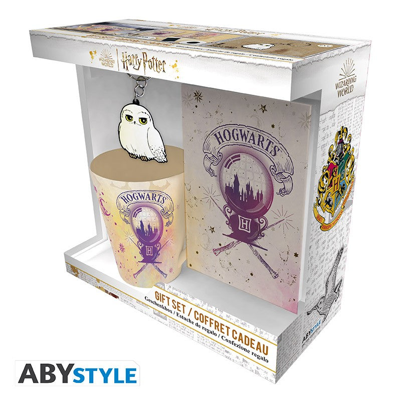 HARRY POTTER - gift set "Hogwarts" mug 250 ml + keychain PVC + notebook