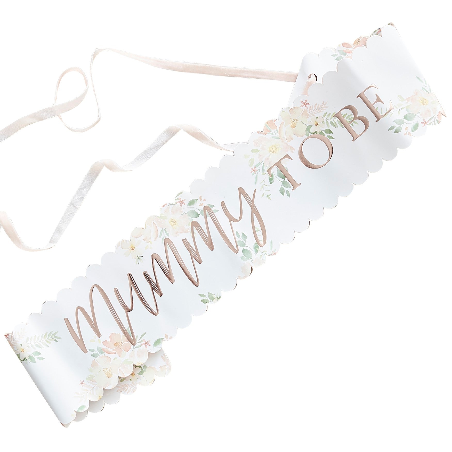 Ribbon with flowers Mummy to be