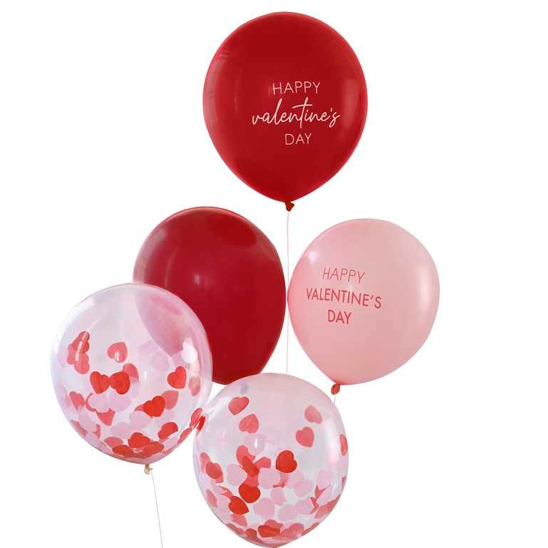Latex balloon Happy Valentines 5 pcs
