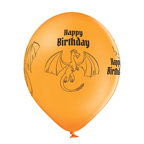 Latex balloon Happy Birthday Dragon 1 pc