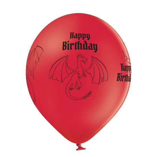 ლატექსის ბუშტი Happy Birthday Dragon 1ც