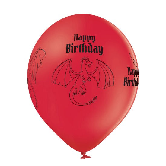 Latex balloon Happy Birthday Dragon 1 pc