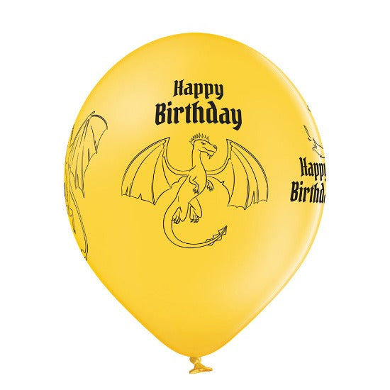 Latex balloon Happy Birthday Dragon 1 pc