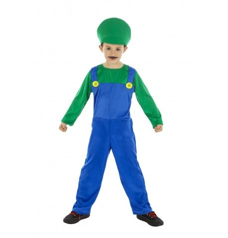 Children's costume Luigi green color