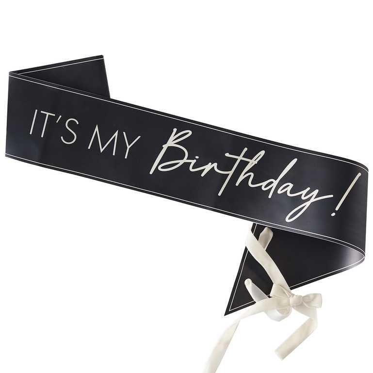 Black ribbon It's my Birthday