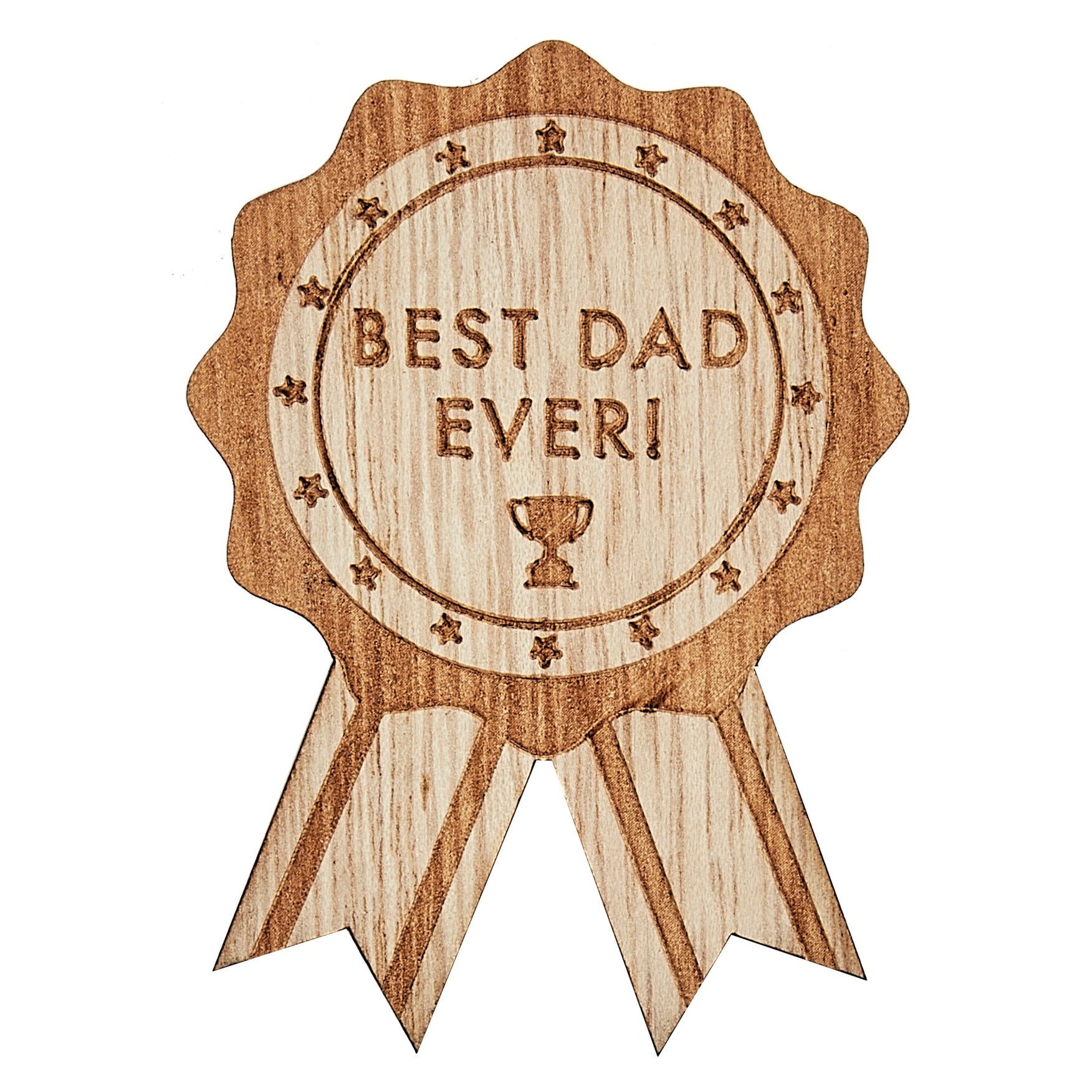 Wooden badge Best Dad Ever
