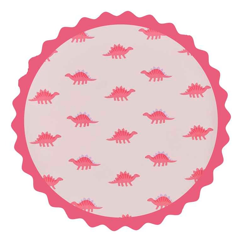 Paper plate Pink Dinosaur 8 pcs