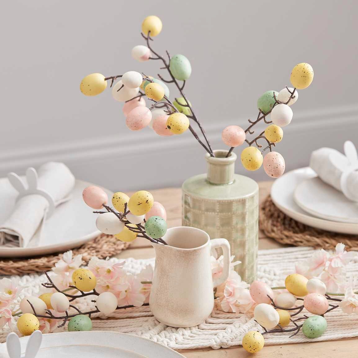 Easter decoration, pastel-colored eggs, 5 pcs