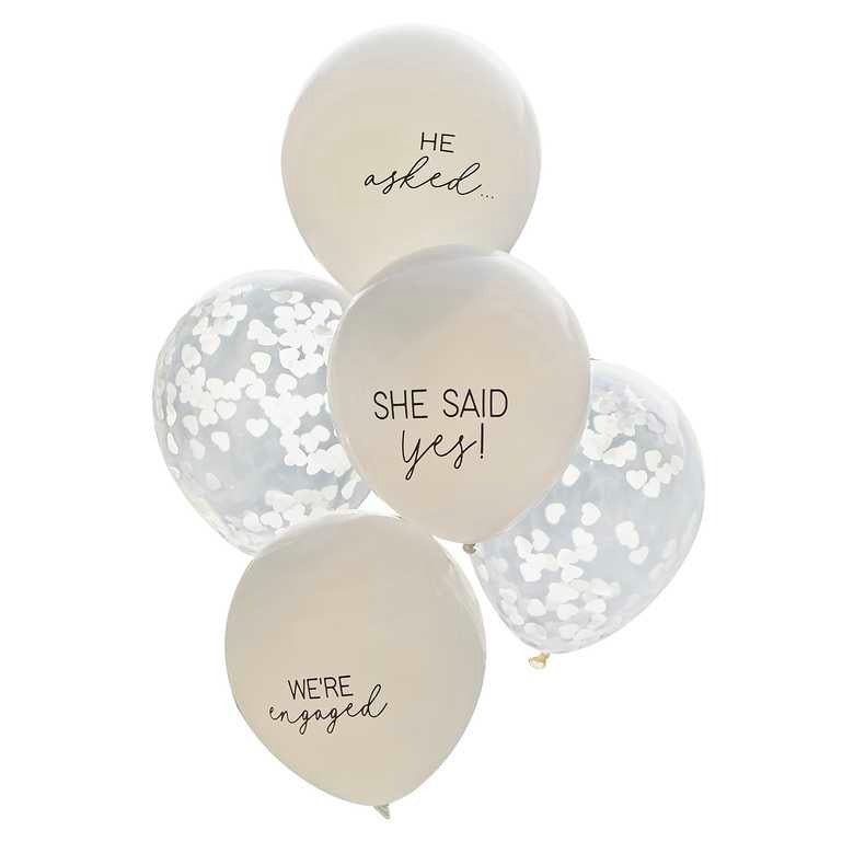 Various latex balloons She Said Yes 5 pcs