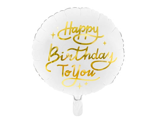 ფოლგირებული მრგვალი ბუშტი Happy Birthday To You 35სმ