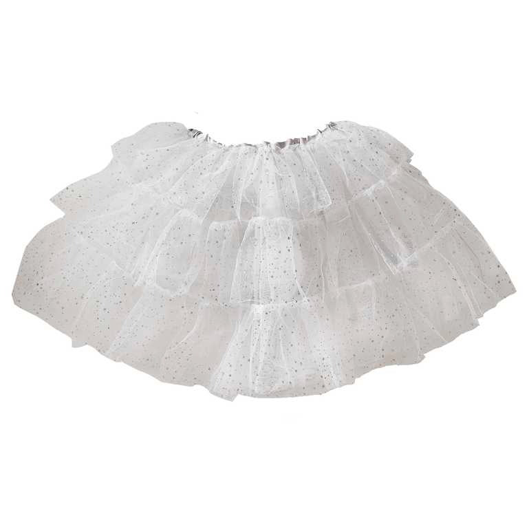 Tutu White & Silver with glitter for different ages