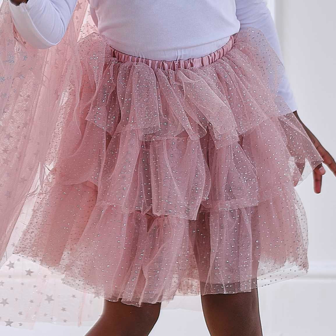 Tutu Pink & Silver with glitter 5-7 years