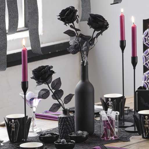 Halloween decoration black rose 1 pc