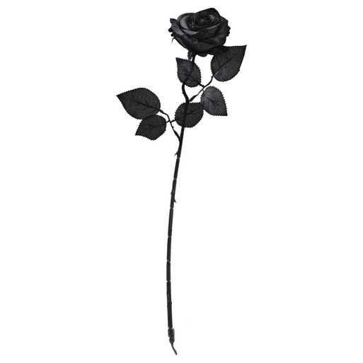 Halloween decoration black rose 1 pc