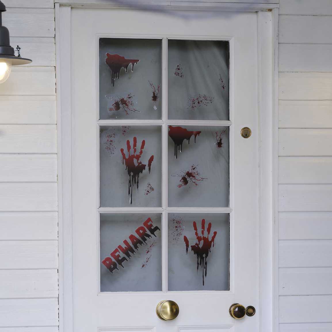 Blood prints window stickers for Halloween