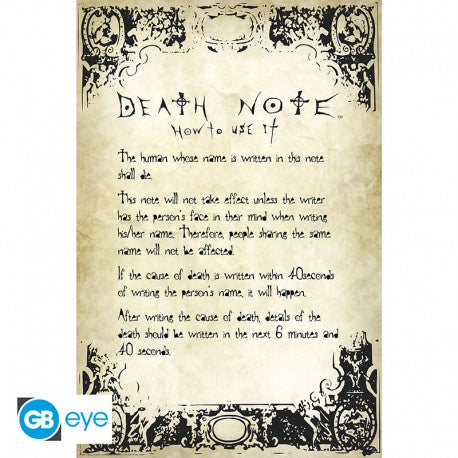 DEATH NOTE - poster "Rules" 91.5x61 cm