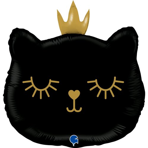 ბუშტი Cat Princess შავი 49x52სმ