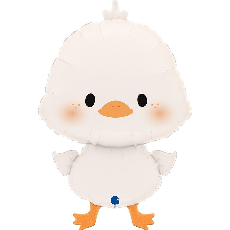 ფოლგირებული ბუშტი თეთრი იხვის ჭუკი 42x64სმ