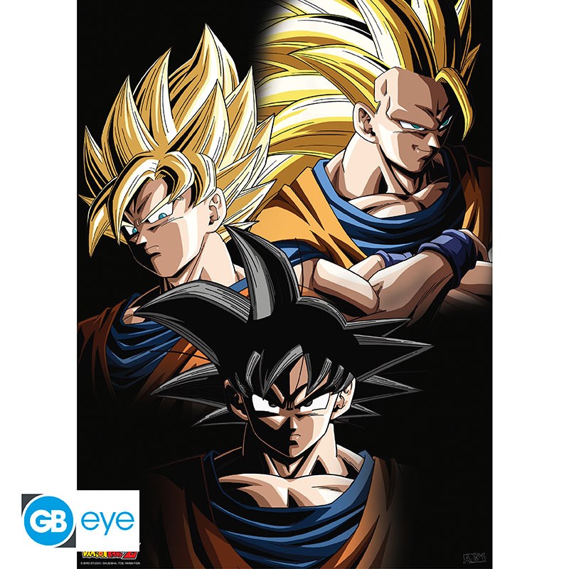 DRAGON BALL - poster 52x38 cm - Goku's transformation