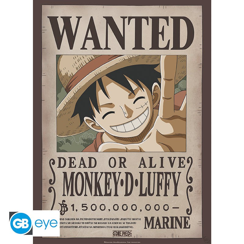 ONE PIECE - Poster "Wanted Luffy" 52x38 cm