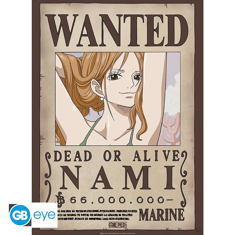 ONE PIECE - poster "Wanted Nami" 52x38 cm