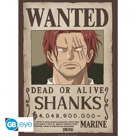 ONE PIECE - Poster 52x38 cm - Wanted Shanks