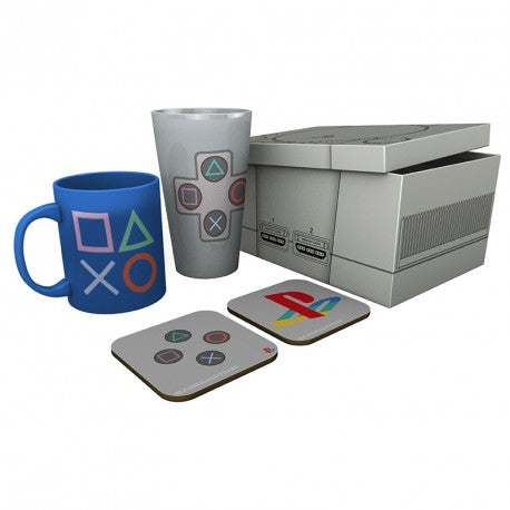 PLAYSTATION - gift set "Classic 2019" Glass XXL + Mug + 2 Coasters