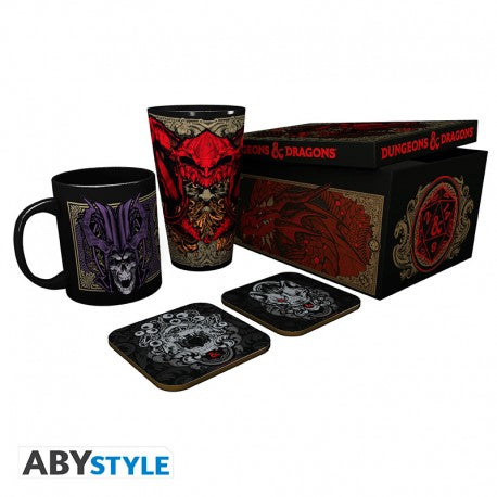 DUNGEONS & DRAGONS - gift set "Ampersand" Glass XXL + Mug + 2 Coasters