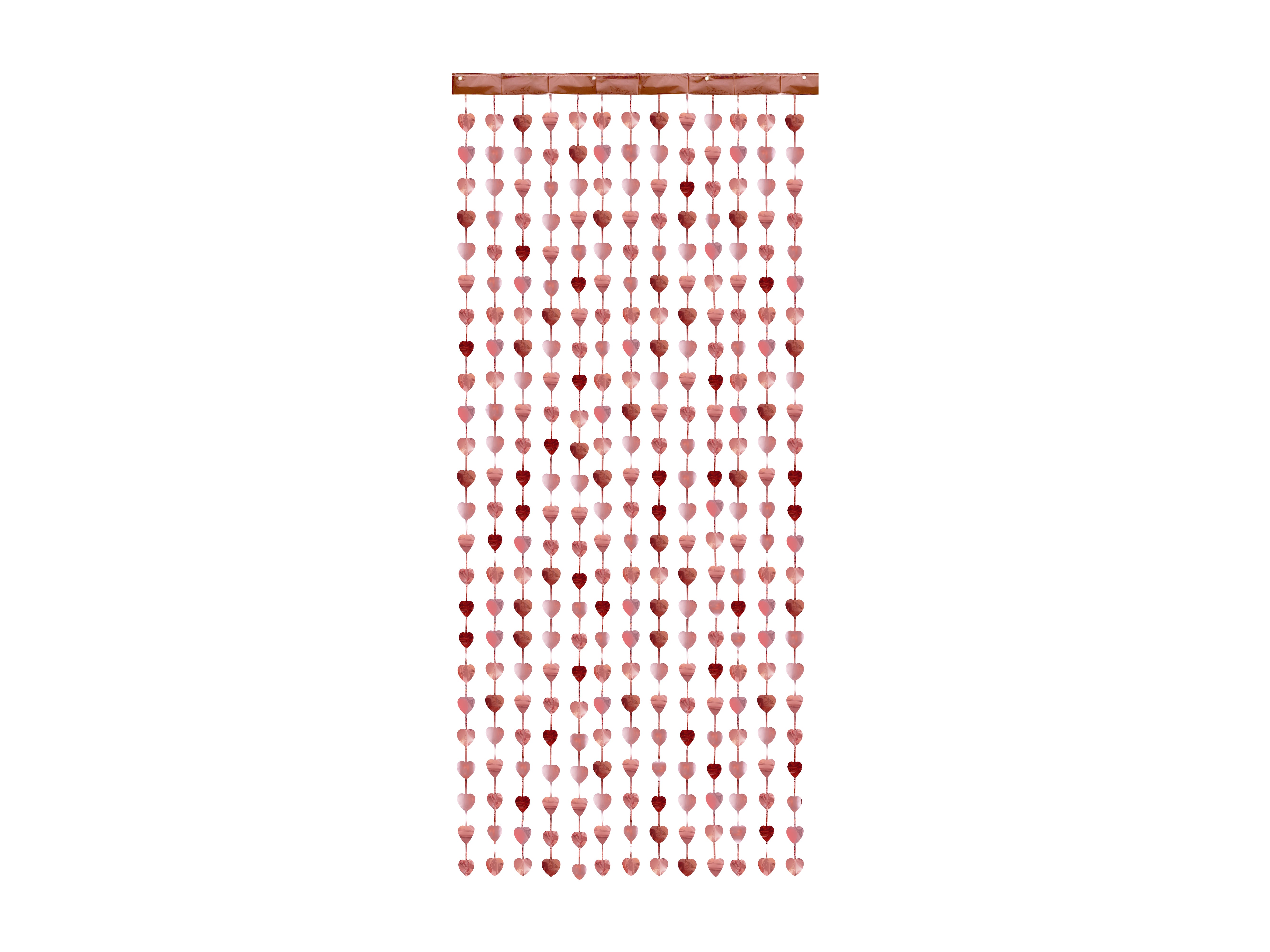 სპილენძისფერი ფარდა გულებით 100x245cm