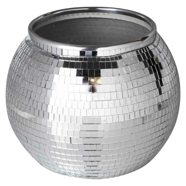 Disco ball shaped ice tray 22 cm silver