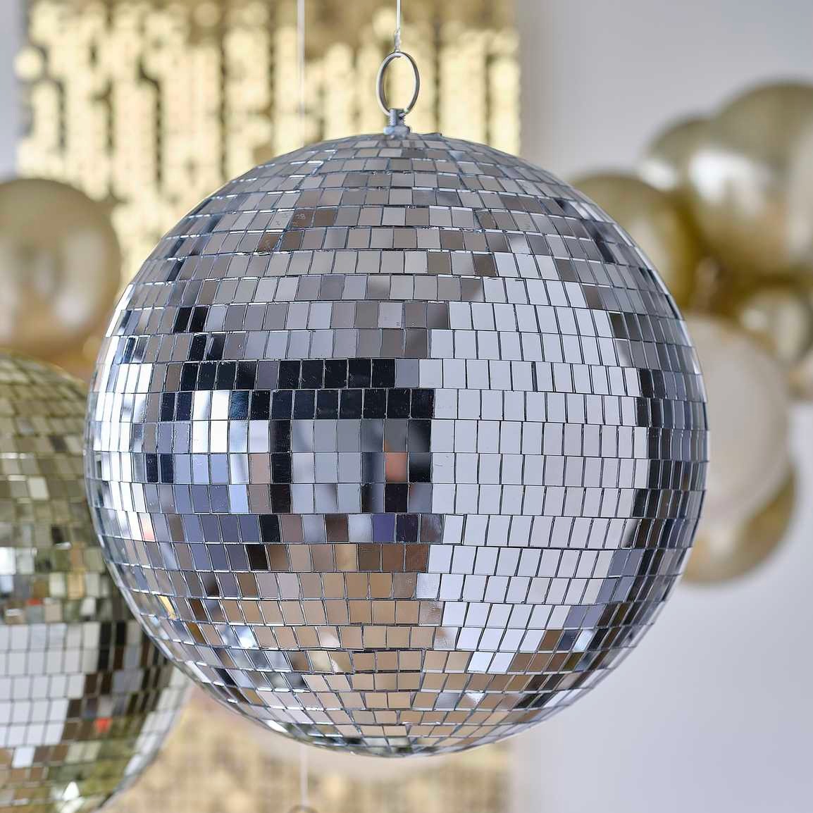 Disco ball 30 cm silver/golden/