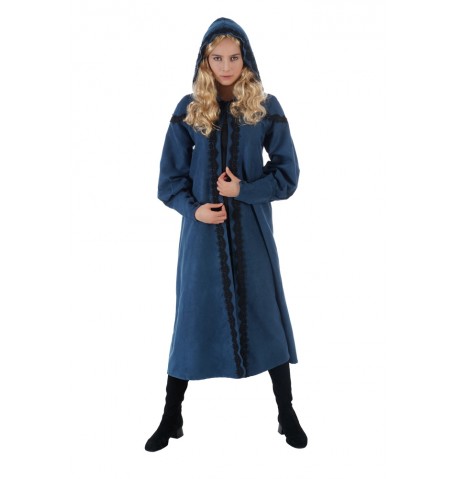 Women's hooded blue cloak ONE SIZE